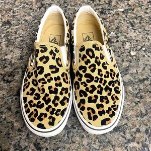 Vans Leopard Print Slip On Sneaker Size 7.5